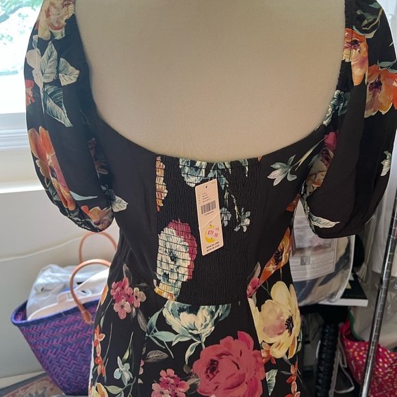 NWT! Anthropologie x Yumi Kim black floral button front maxi dress New! S small - Picture 8 of 8